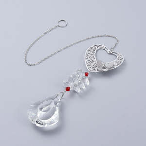 Hanging Gifts: Butterfly Heart Crystal Prism Suncatcher | Window Hanging