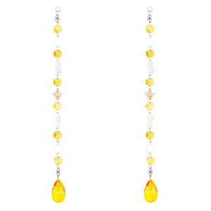 Hanging Gifts: Bee & Honeycomb Crystal Prism Suncatcher | Amber Window Hanging