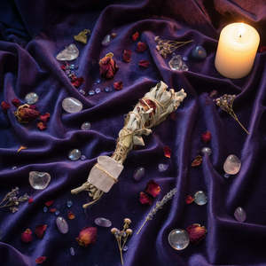 Aromatics Accessories: Sacred Creations Sage Wand | Flower Agate | NZ White Sage | Assorted