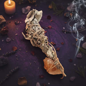 Abundance Sage Wand | Citrine | NZ White Sage | Assorted