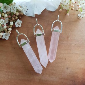 Rose Quartz Crystal Pendant | Double Terminated | Grief & Emotional Healing | Assorted