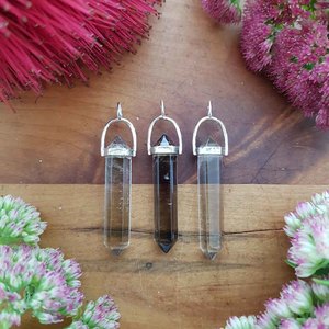 Jewellery Other Accessories: Smoky Quartz Crystal Pendant | Double Terminated | Grief & Loss | Assorted