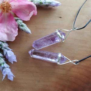 Jewellery Other Accessories: Amethyst Pendant | Double Terminated | Calm & Clarity | Assorted