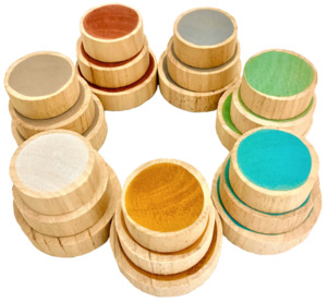 Coloured Wooden Discs