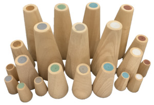 Cultural Wooden Totems Set