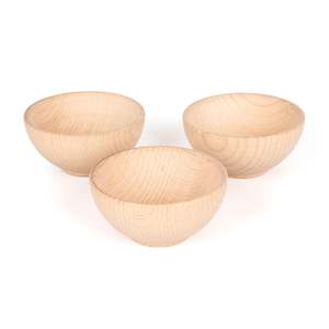 Tickit: TickiT Wooden Bowls 92mm - Pk3