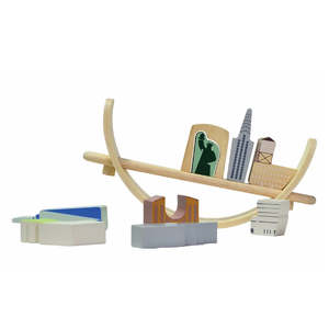 Blue Ribbon: New York Cityscape Arch Balance