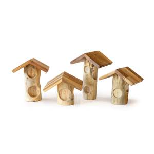 Q Toys: Light Tree Log Houses Set of 4