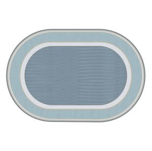 University Furniture: Sense of Place Highlighted Stripe Blue Oval Carpet