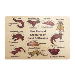 New Zealand Native Creatures of Land & Streams