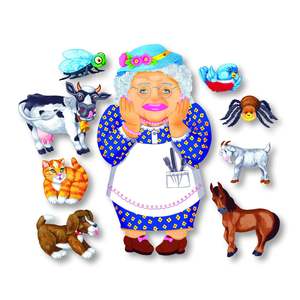 Maths Literacy: Old Lady Who Swallowed a Fly Pre-Cut Felt