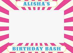 Kids Parties: Pink and White Circus InstaFrame