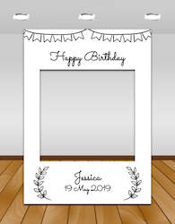 Parties: Black and White Rustic Birthday InstaFrame
