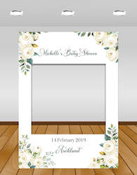 Baby Showers: White Roses Baby Shower InstaFrame