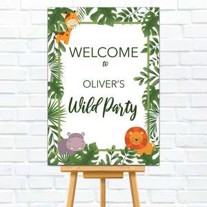 Wild Jungle Welcome Sign