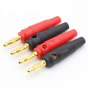 M Measure And Test: 4x Banana Plugs 4mm Red and Black