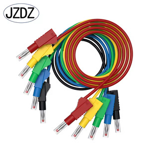 M Measure And Test: Stackable 4MM Banana Plug Male/Male Test Leads With Retractable Safety Shield