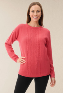 Sale: Drop shoulder jumper  - coral