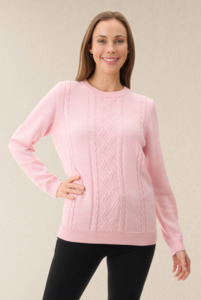 Sale: Cable jumper - baby pink