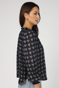 Sale: Matilda blouse dark heart