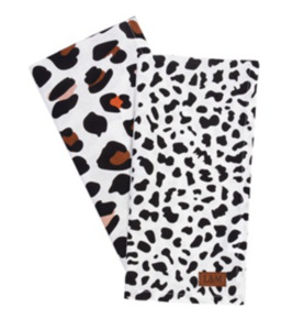 Homewares: Linens & More Set 2 Leopard Tea Towels