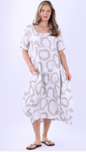 Outerwear: Sawyer linen circle dress white