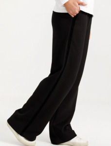 Alpine palazzo pants - black w black velvet ribbon