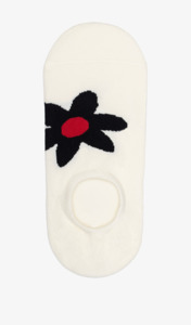 Socks: No show dahlia white sock