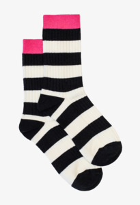 Socks: Pink top Stripe sock