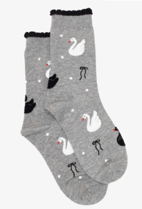 Swan and bows sock