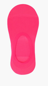 Socks: No show bright pink sock