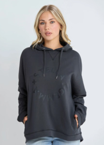 Newport relaxed hoodie aged black