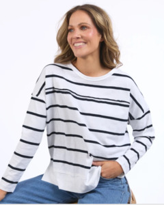 Jayne throw on top stripe white