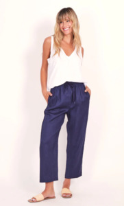 Lucy pant navy linen