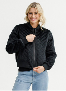 Outerwear: Wyld Bomber Black Quilt