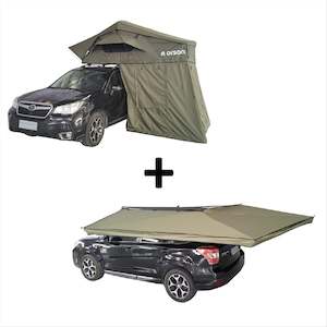 Soft Shell Roof Top Tents: Orson K2 Soft Shell Roof Tent with Annex and K2 270 Awning Combo
