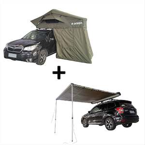 Soft Shell Roof Top Tents: Orson K2 Roof Tent with Annex and K2 2.5m Vehicle Side Awning Combo