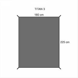 Groundsheets And Footprints: Titan 3 Tent Groundsheet - 225 x 180cm