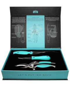 Toadfish Kitchen Collection - Oyster Knife, Shrimp Cleaner, Crab Cutter