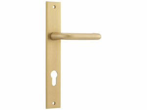 Door Handles: Iver Oslo Levers On Rectangular long Plate Euro 85