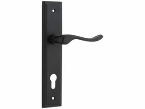 Door Handles: Iver Stirling Levers On Stepped Long Plate Euro 85