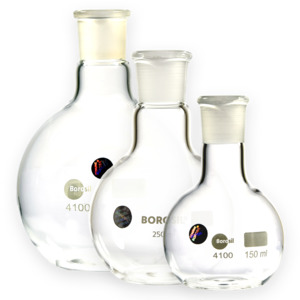 Boiling Flasks. Flat Bottom. Glass - Interlab NZ