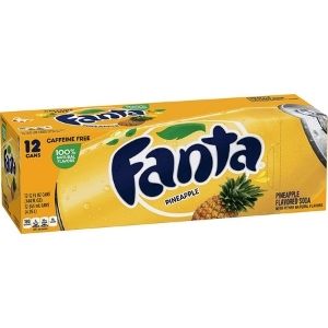 12 24 Pack Drinks: Fanta Pineapple Box of 12