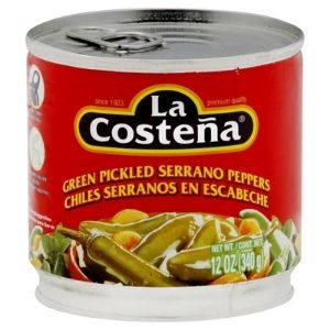 Peppers: La Costena Pickled Serrano Peppers 340g