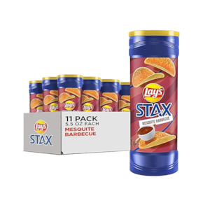 Lay’s Stax Mesquite BBQ Crisps – 11-Pack (BBD Feb 2025)