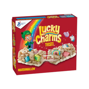 Clearance: Lucky Charms Marshmallow Treat Bars – Value Box of 16 (BBD April 2025)