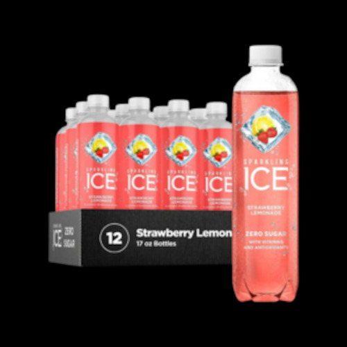 Sparkling ICE - Lemonade Strawberry Flavoured Sparkling WAter 17oz (500ml) 12ct
