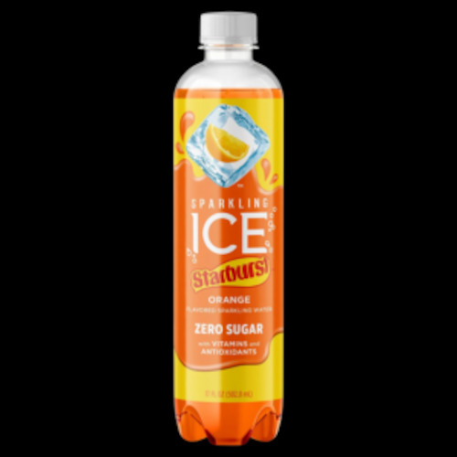 Confectionery: Sparkling ICE - STARBURST ORANGE Flavoured Sparkling Water 17oz (500ml)