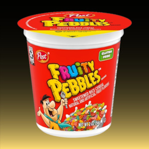 Post Fruity Pebbles (Gluten Free) Cereal 2oz (56g) Cup