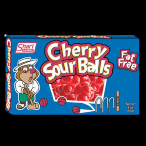 Shari Cherry Sour Balls Fat Free 3oz (85g)